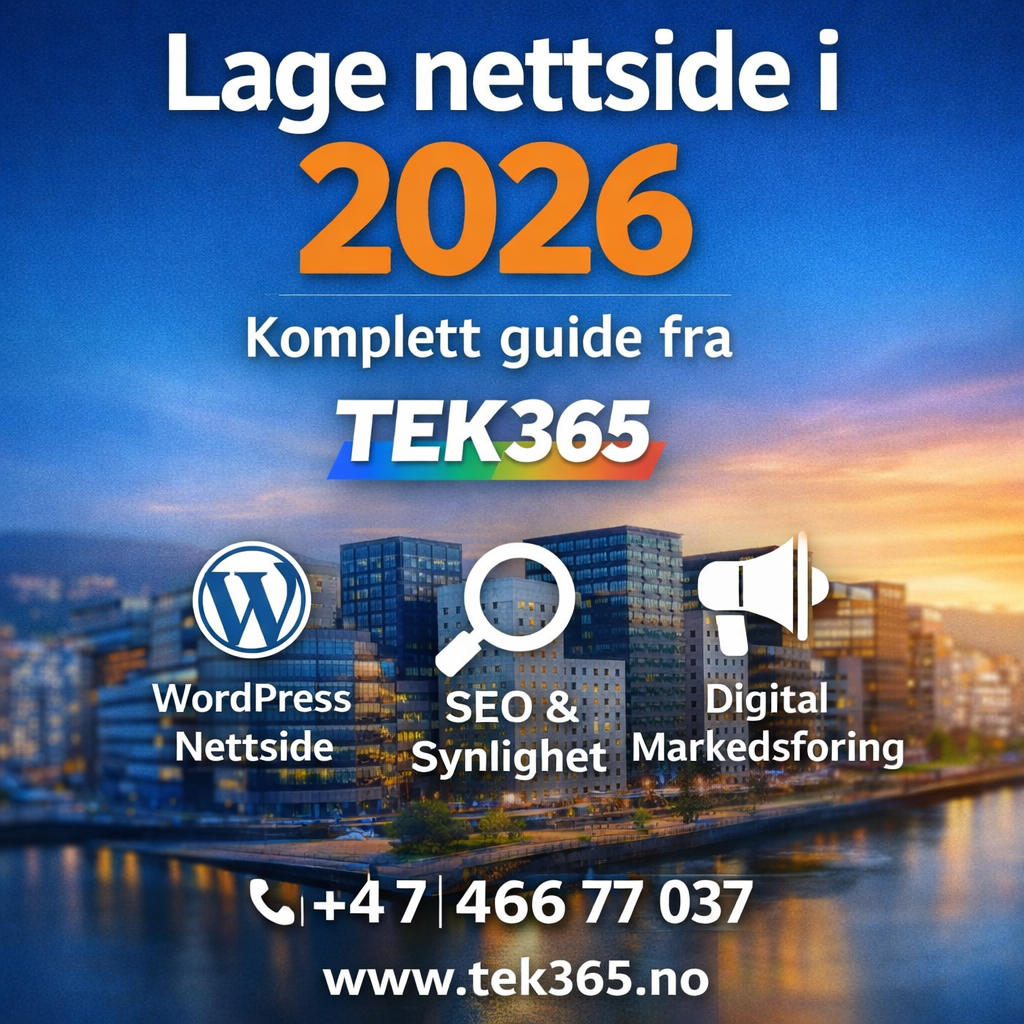 Hvordan TEK365 bygger en strategisk WordPress nettside i Bergen
