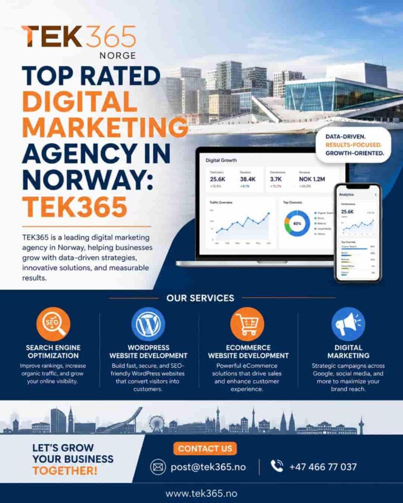 TOP Rated Digital Marketing Agency in Norway: TEK365