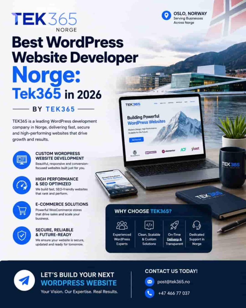 Best WordPress Website Developer Norge: TEK365